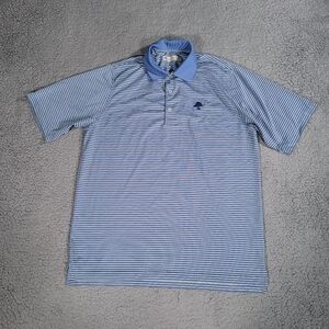 Donald Ross Shirt Mens Medium Striped Outdoor Stretch Golf Polo